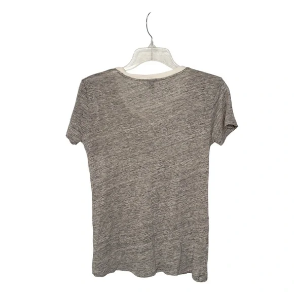 J. CREW GRAY GOLD SPECKLED 100% LINEN TEE SHRT SZ S - Picture 2 of 9